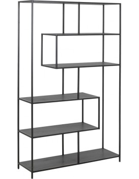 Regál Seaford 114x185 cm černý