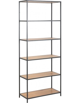 Regál Seaford II 77x185 cm divoký dub