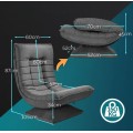 Skládací designové relaxační křeslo Jerrick šedé