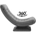 Skládací designové relaxační křeslo Jerrick šedé
