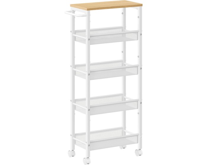Pojízdný kuchyňský vozík Vasagle Compi 99 cm hnědý/bílý