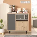 Skříňka na mikrovlnku Houseland Royce 01 dub Castello/antracitově šedá