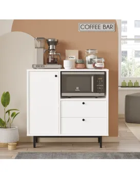 Skříňka na mikrovlnku Houseland Royce 01 bílá