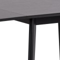 Jídelní rozkládací stůl Roxby 80/120 cm černý