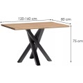 Jídelní stůl Moderno 120/160 cm dub Artisan