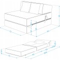 Skládací matrace a pohovka SUZI TRINITY 71 cm tyrkysová