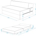 Skládací matrace a pohovka SUZI MAXI TRINITY 121 cm tyrkysová
