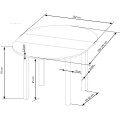 Jídelní rozkládací stůl RINGO 102/142 cm dub craft zlatý/bílý