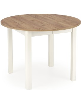 Jídelní rozkládací stůl RINGO 102/142 cm dub craft zlatý/bílý