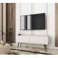 Závěsný televizní stolek Oro MDF 135 cm bílý/zlatý