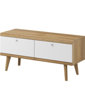 Televizní stolek Primo 107 cm dub Riviéra/bílý