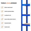 Sada 2 ks dílenských regálů Gregory modrá
