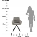 Sada 2 ks otočných jídelních křesel Ryker eko kůže hnědá
