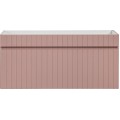 Závěsná skříňka pod umyvadlo Iconic s deskou 100 cm růžová/bílá