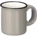 Sada 6 ks porcelánových hrnků v kovovém stojanu VESSI 100 ml šedá