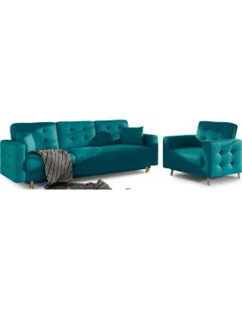 Sedací souprava ASGARD 3+1 Mat Velvet 75 zelená