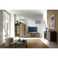 TV stolek Sento s LED osvětlením 154 cm dub wotan/ černý