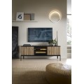 TV stolek Sento s LED osvětlením 154 cm dub wotan/ černý