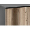 TV stolek Sento s LED osvětlením 154 cm dub wotan/ černý