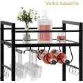 Servírovací vozík Houseland Phil černý