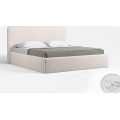Dvoulůžková čalouněná postel Amelia 180x200 se zvedacím roštem krémová