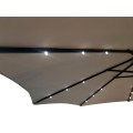Zahradní slunečník Houseland Zyra s LED osvětlením 300 cm světle hnědý