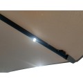 Zahradní slunečník Houseland Zyra s LED osvětlením 300 cm světle hnědý