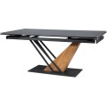 Rozkládací jídelní stůl Genesis 160/220 cm černý mramor/jasan