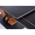 Rozkládací jídelní stůl Genesis 160/220 cm černý mramor/jasan