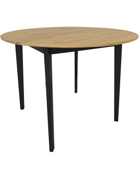 Jídelní stůl Ema 90 cm z masivu hnědý/černý