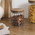 Skleněná kuchyňská dóza Arno 500 ml čirá/akáciové dřevo