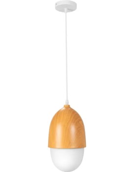 Ořechové stropní svítidlo Wood APP952-1CP hnědobílé