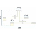 Stropní svítidlo Led APP1001-4C černozlaté