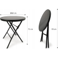 Skládací stolek Oasa 60 cm černý