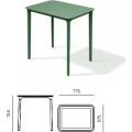 Zahradní jídelní stůl RIMOS 77,5x57,5x74,5 cm červený