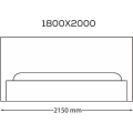 Dvoulůžková čalouněná postel Amelia 180x200 se zvedacím roštem krémová