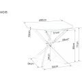 Jídelní stůl Agis 90 cm čirý/černý