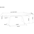 Rozkládací jídelní stůl Bacardi 160/240 cm černý