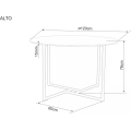 Kulatý jídelní stůl Alto 120 cm dub přírodní/černý