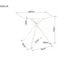 Jídelní stůl Azalia 80 cm čirý/zlatý