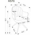 Otočné jídelní křeslo K570 skořicově hnědé
