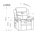 Polohovací křeslo Loris popelavě šedé