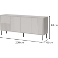 Komoda ABI 200 cm kašmírová
