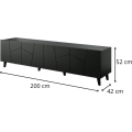 TV stolek Etna 200 cm černý