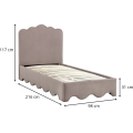Jednolůžková čalouněná postel Orso 90x200 béžová