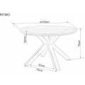 Kulatý jídelní stůl Ritmo 120 cm dub přírodní/černý