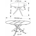 Rozkládací jídelní stůl ACORD 120/200 cm dub přírodní/černý