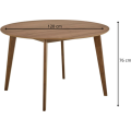 Kulatý jídelní stůl Roxby 120 cm ořech