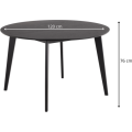 Kulatý jídelní stůl Roxby 120 cm černý