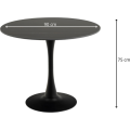 Kulatý jídelní stůl Malta 90 cm černý
